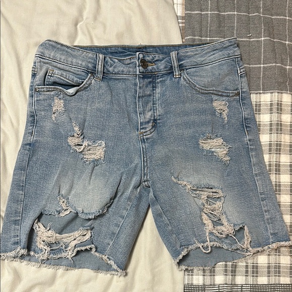 Grace & Lace Distressed Denim Women's Shorts - Picture 1 of 1